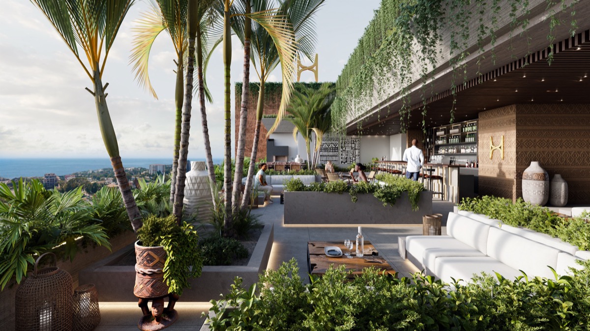 Rooftop zen garden